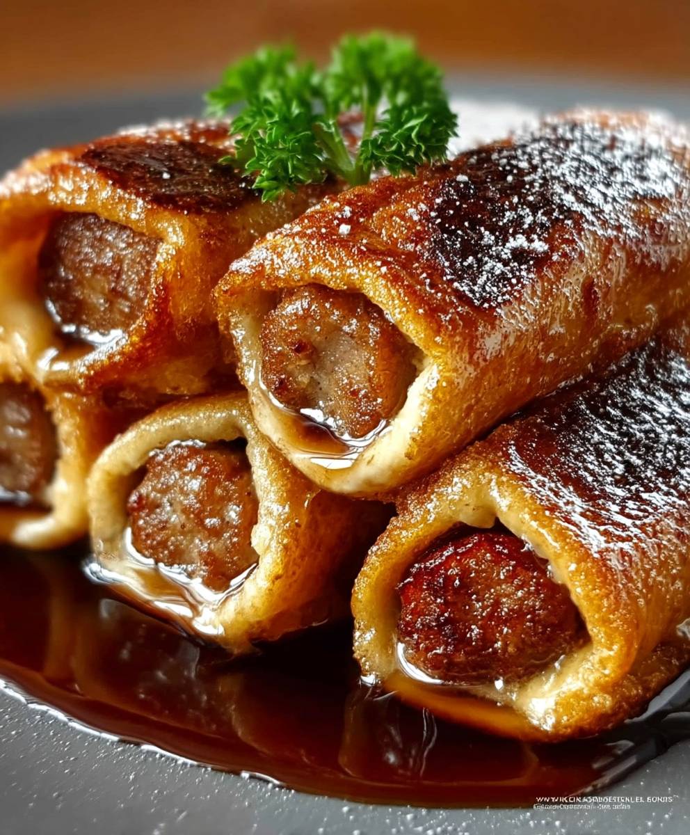 Sausage French Toast Roll Ups