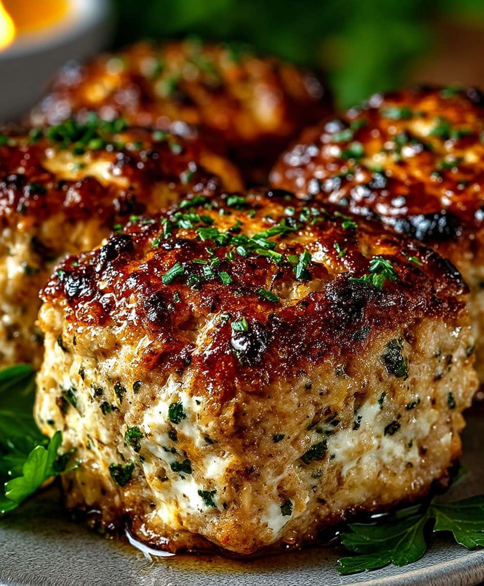 Garlic Parmesan Chicken Meatloaf