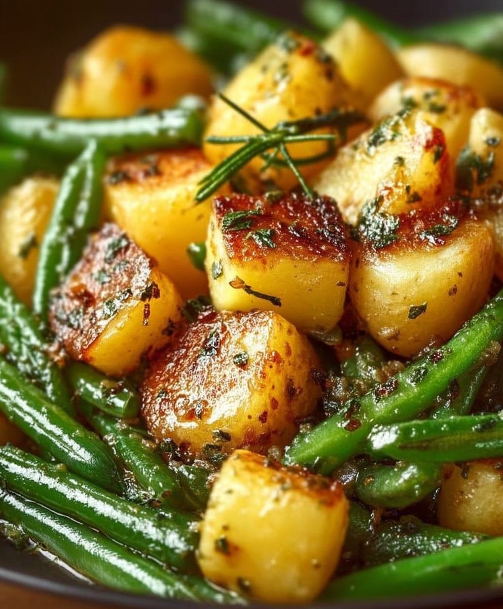 Potatoes and green beans