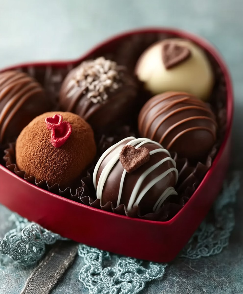 Valentine's Day chocolate truffles