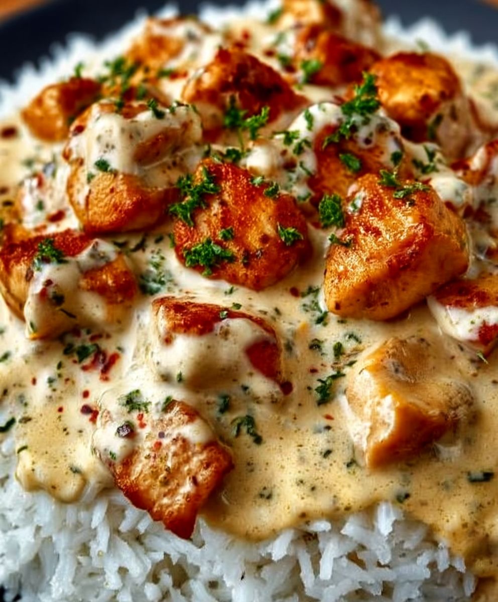 Creamy Smothered Chicken and Rice