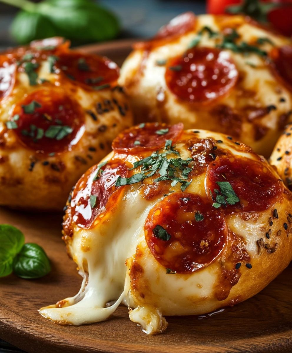Cheesy Pepperoni Pizza Bombs