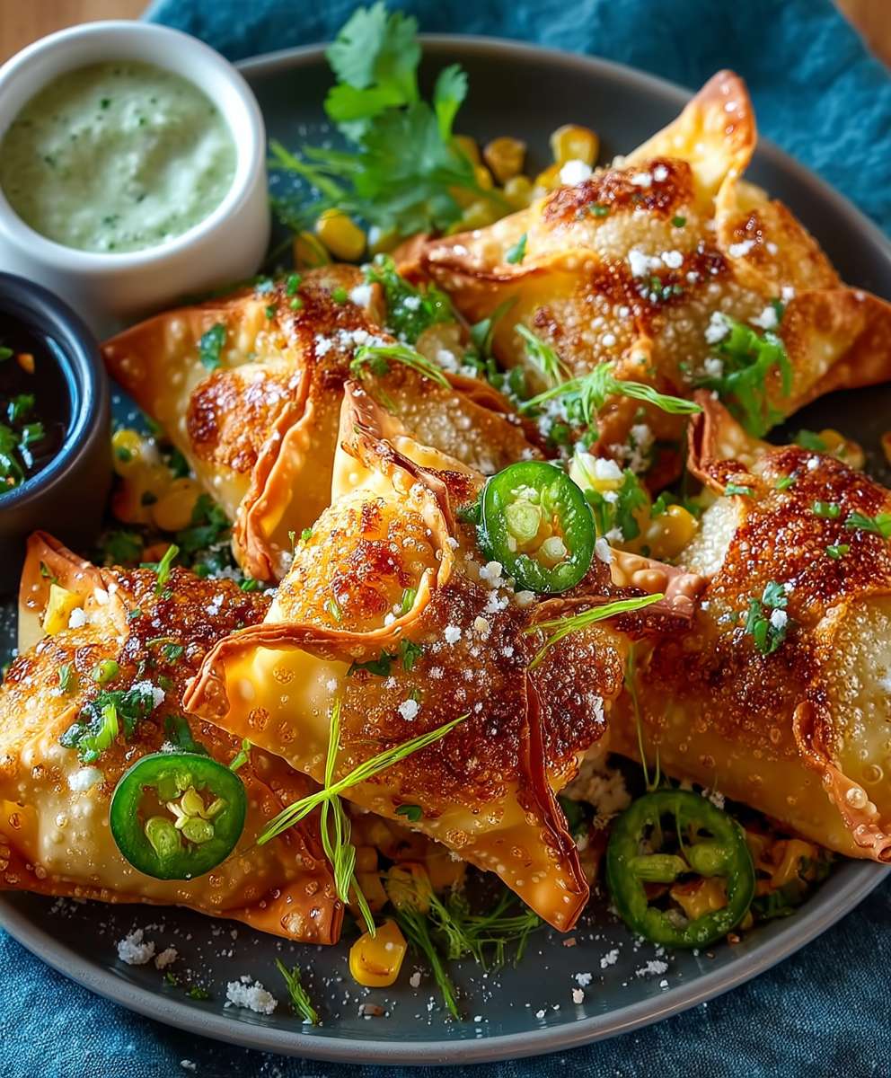 Jalapeno Corn Wontons