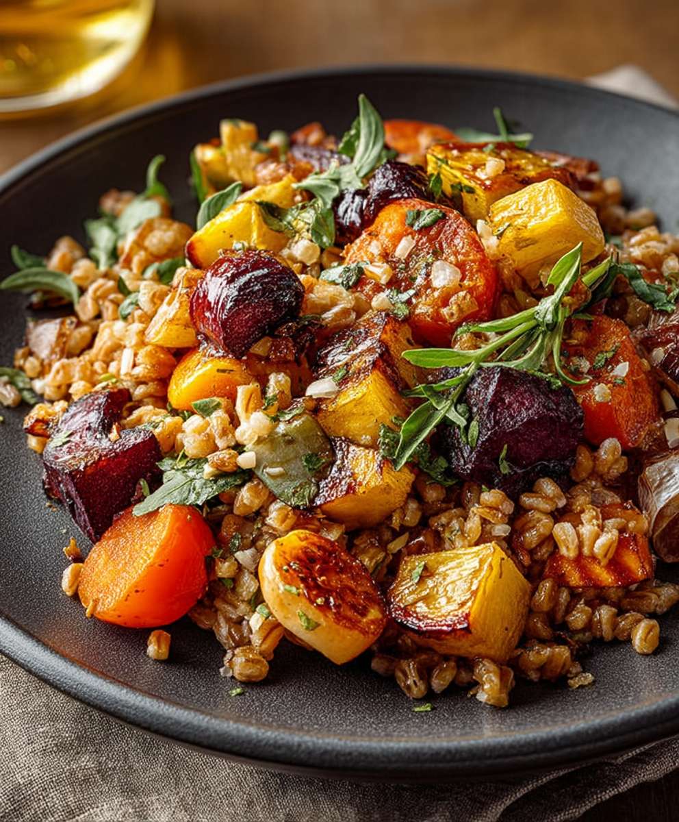 Farro Salad Roasted Vegetables