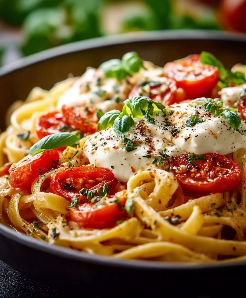Garlic Mozzarella Pasta