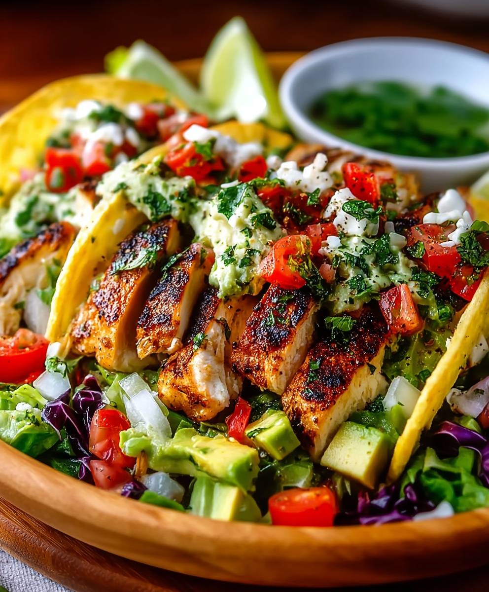 Cilantro Lime Chicken Tacos