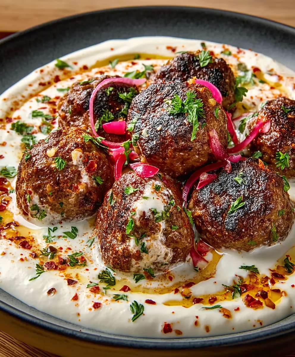Turkish Meatballs Yogurt Sauce