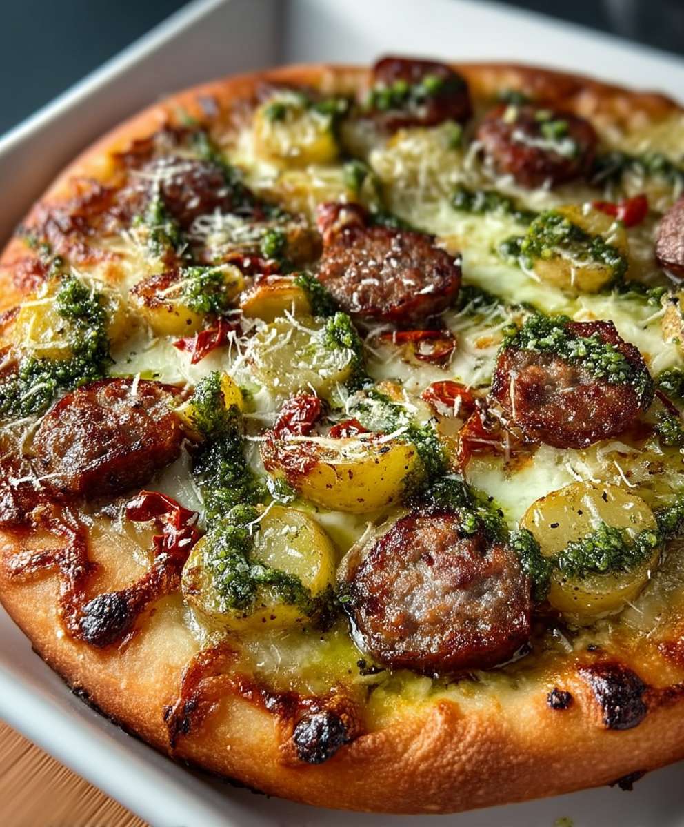 Pesto Potato Pizza Sausage