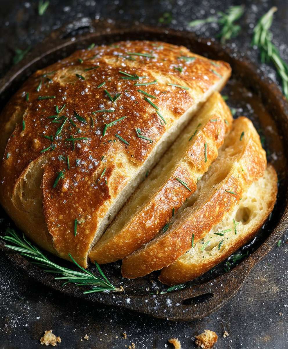 Rosemary No Knead Bread