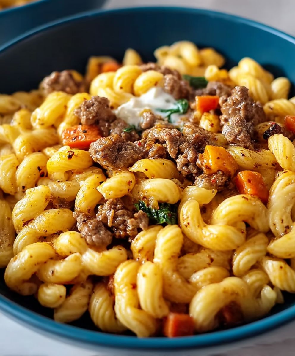 Creamy Beef and Shells