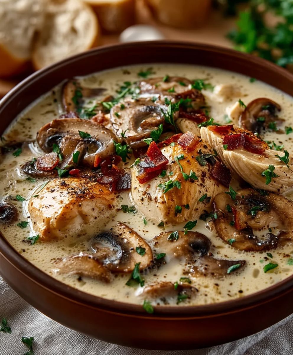 Creamy Chicken Mushroom Soup