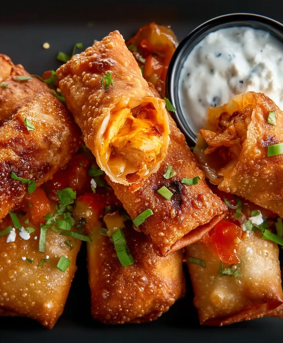 Buffalo Chicken Egg Rolls