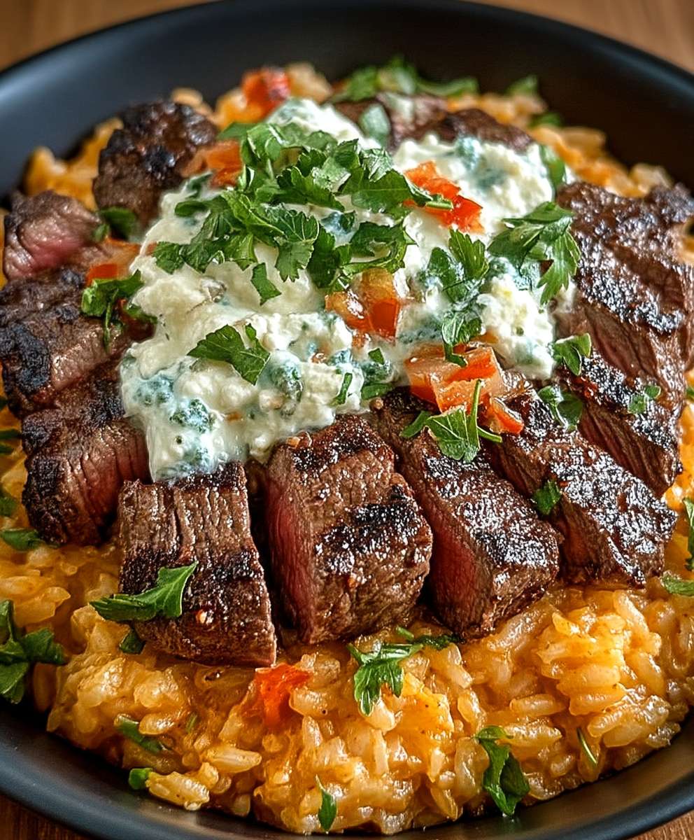 Steak Queso Rice