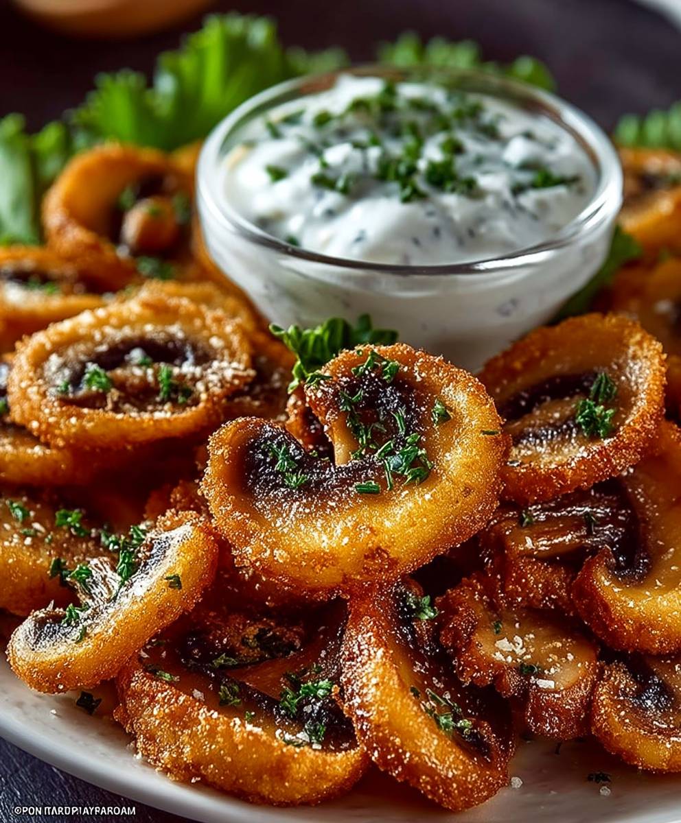 Fried Sliced Mushrooms