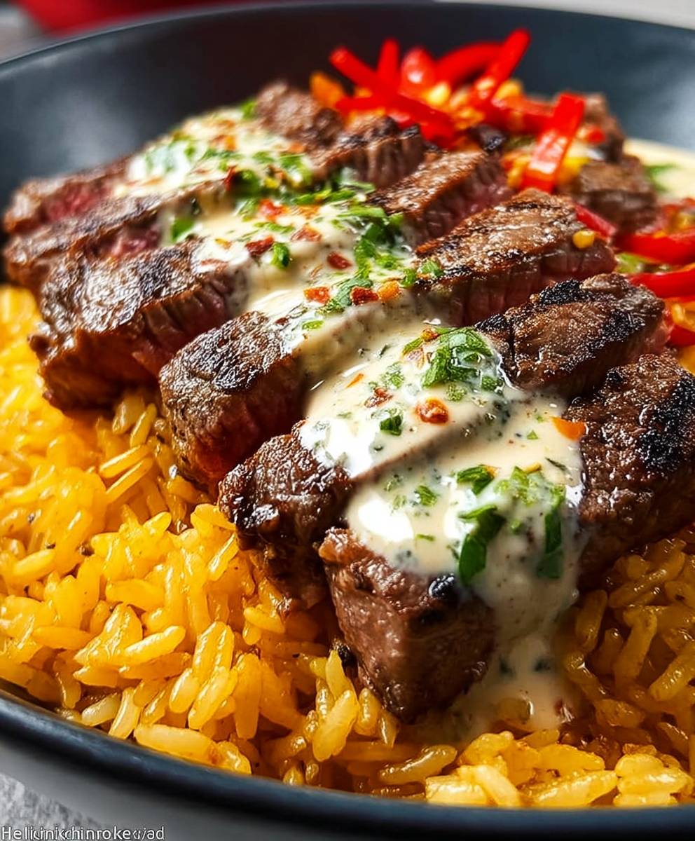 Steak Queso Rice