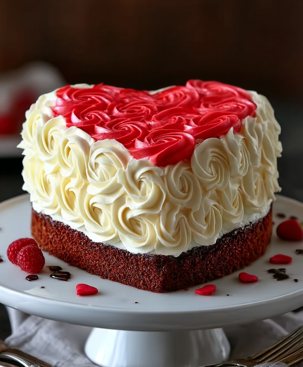 Heart Shaped Valentines Cake