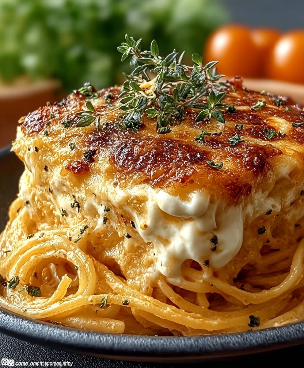 Cream Cheese Spaghetti Casserole