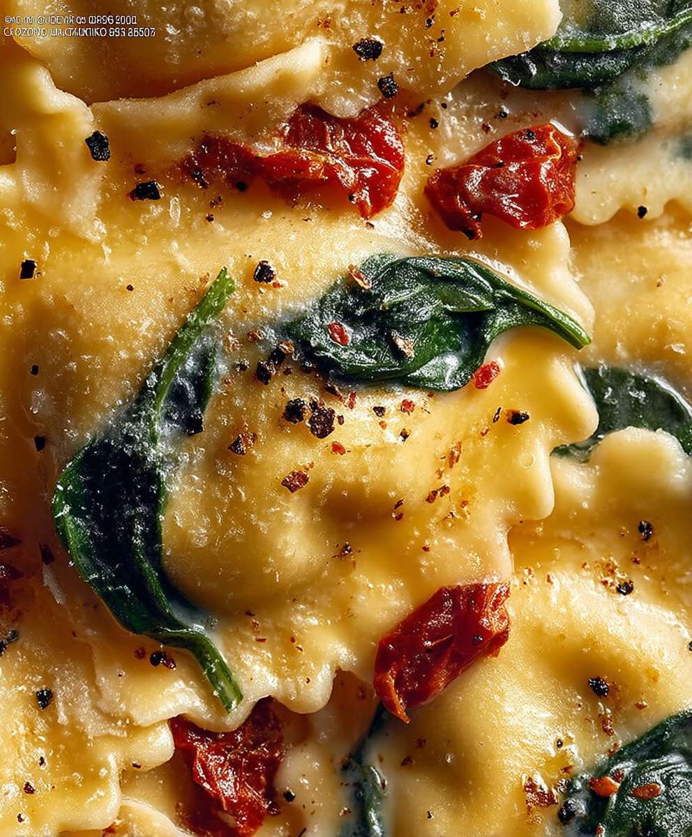 Sun dried tomato ravioli