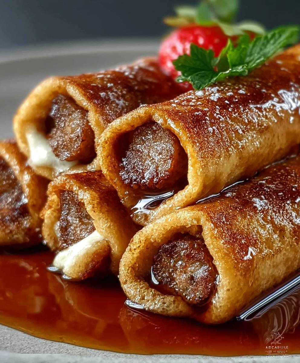 Sausage French Toast Roll Ups