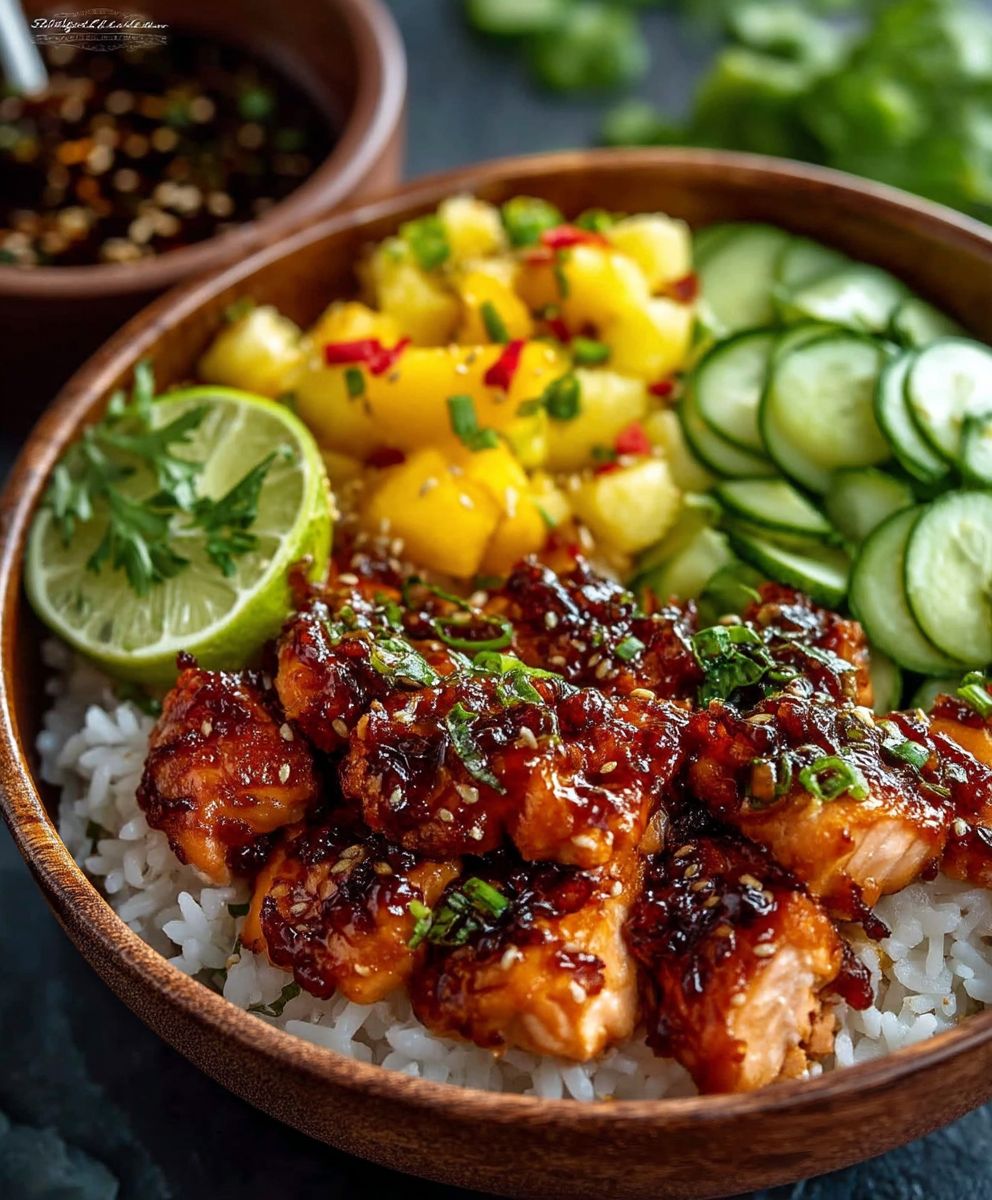 Chipotle Honey Salmon Bowls