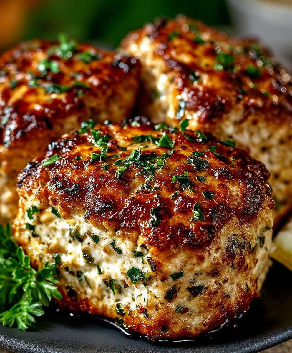 Garlic Parmesan Chicken Meatloaf