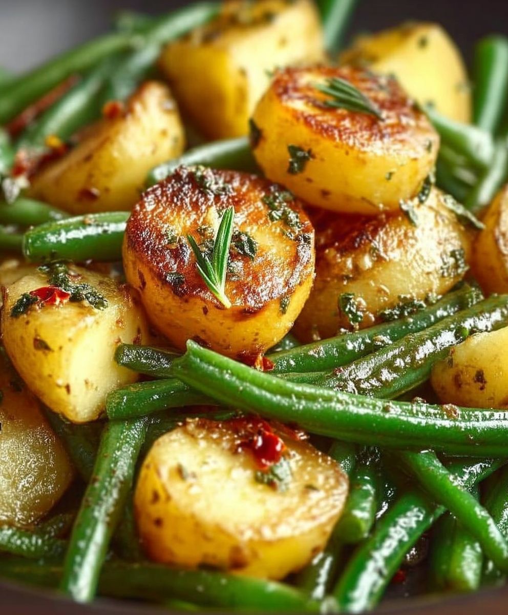 Potatoes and green beans