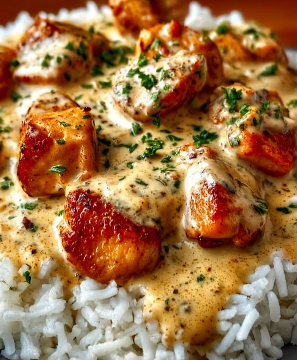 Creamy Smothered Chicken and Rice