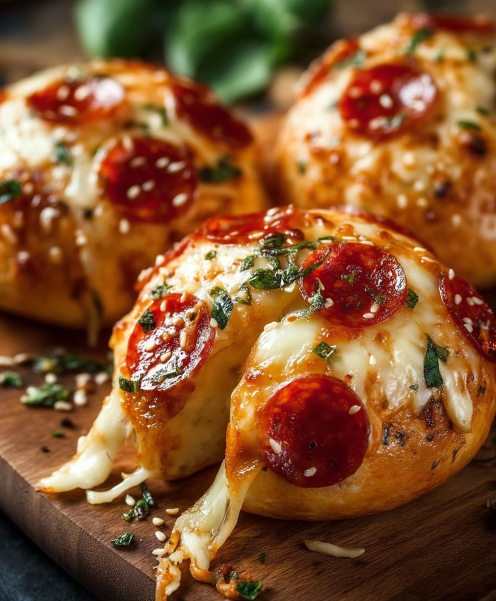 Cheesy Pepperoni Pizza Bombs