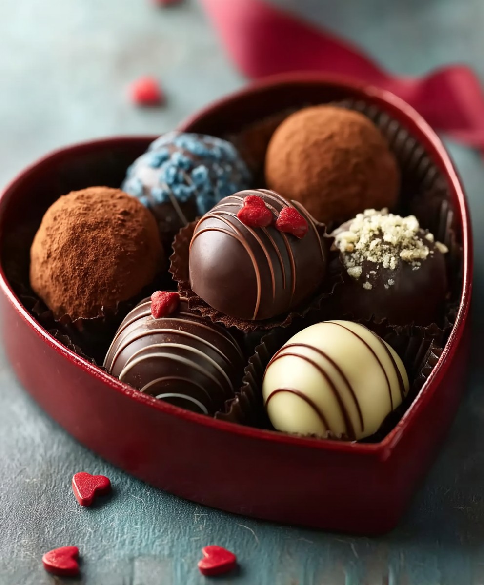 Valentine's Day chocolate truffles