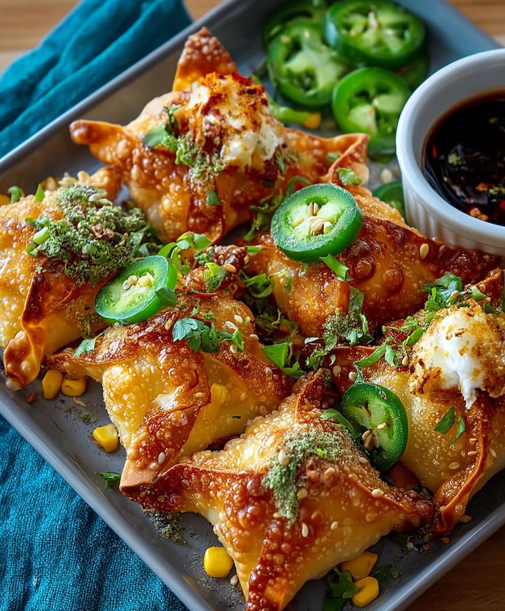 Jalapeno Corn Wontons