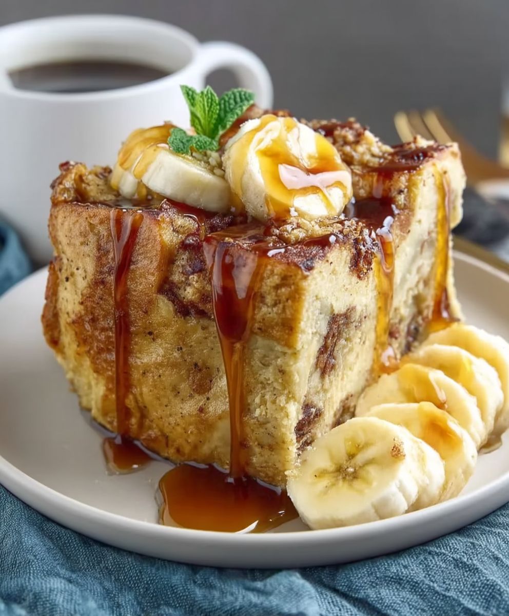 Banana bread pudding