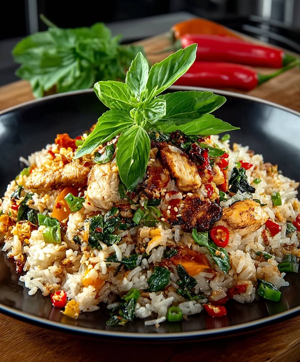 Thai Basil Chicken Fried Rice