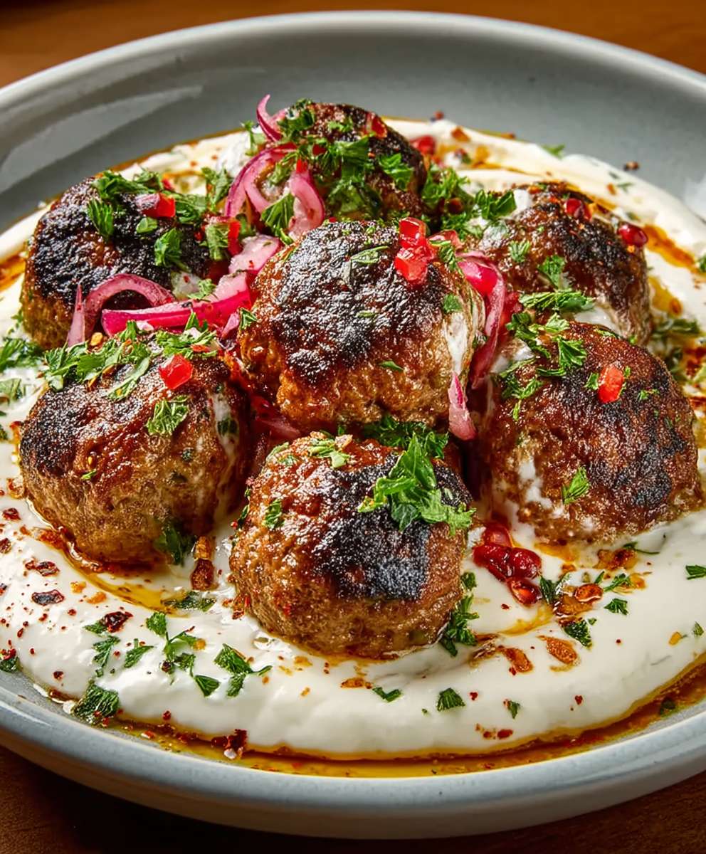 Turkish Meatballs Yogurt Sauce
