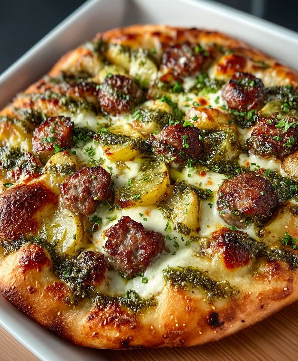 Pesto Potato Pizza Sausage