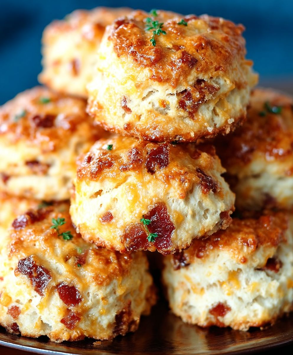 Maple Bacon Cheddar Biscuits