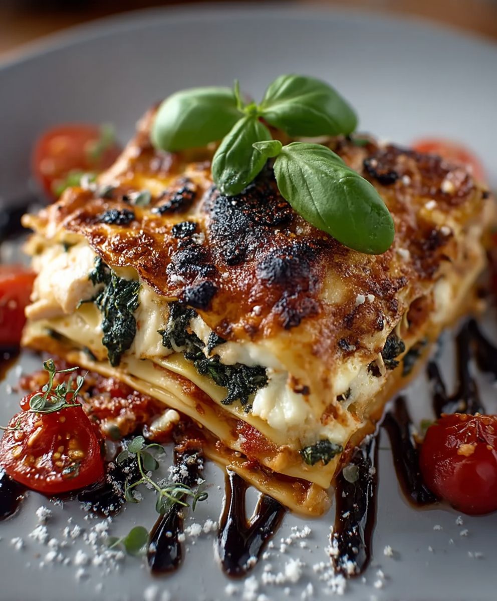 Spicy Chicken Spinach Lasagna