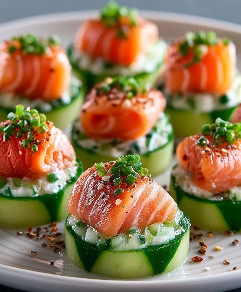 Smoked Salmon Cucumber Bites