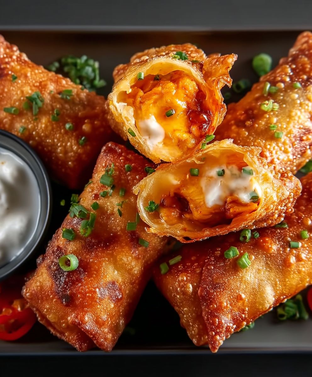 Buffalo Chicken Egg Rolls