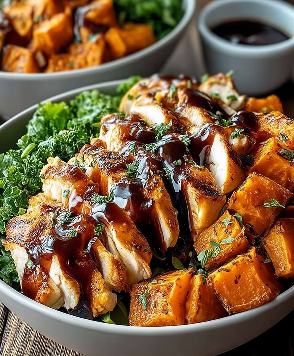BBQ Chicken Sweet Potato Bowls