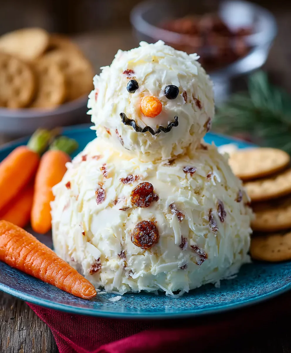 Easy Ranch Snowman Cheeseball: Your Festive Appetizer