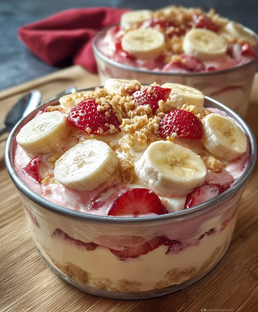 Irresistible Strawberry Cheesecake Banana Pudding Recipe