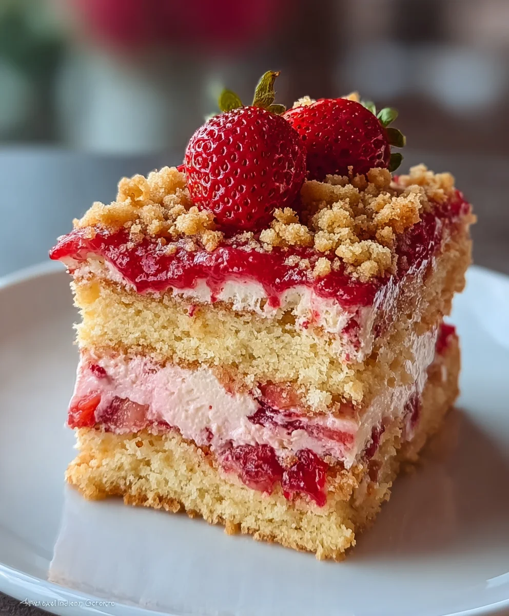 Best Strawberry Crunch Cake Recipe: Sweet & Easy Dessert