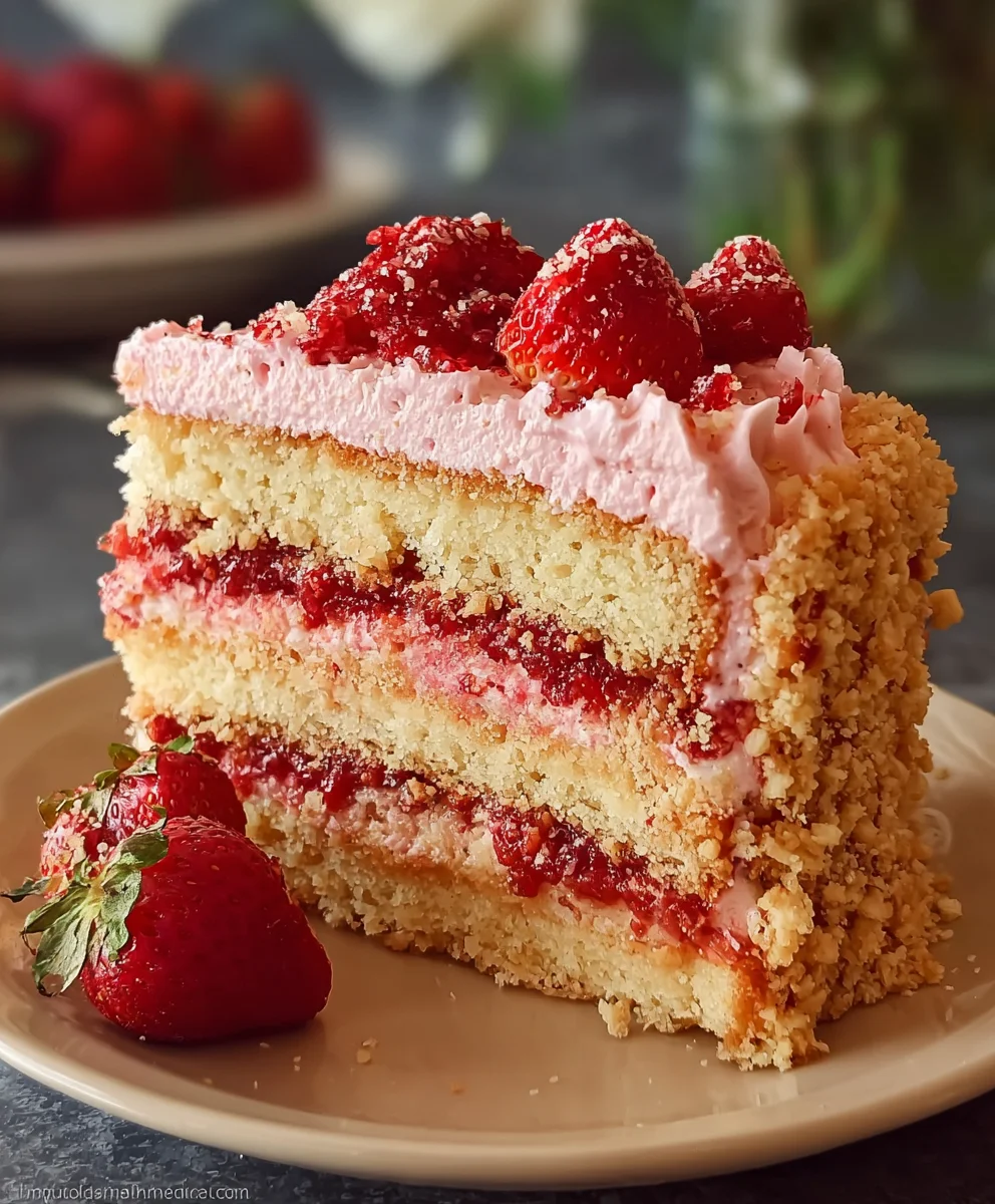 Best Strawberry Crunch Cake Recipe: Sweet & Easy Dessert