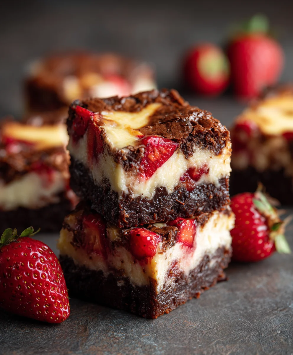 Fudgy Strawberry Cheesecake Brownies: Ultimate Sweet Treat