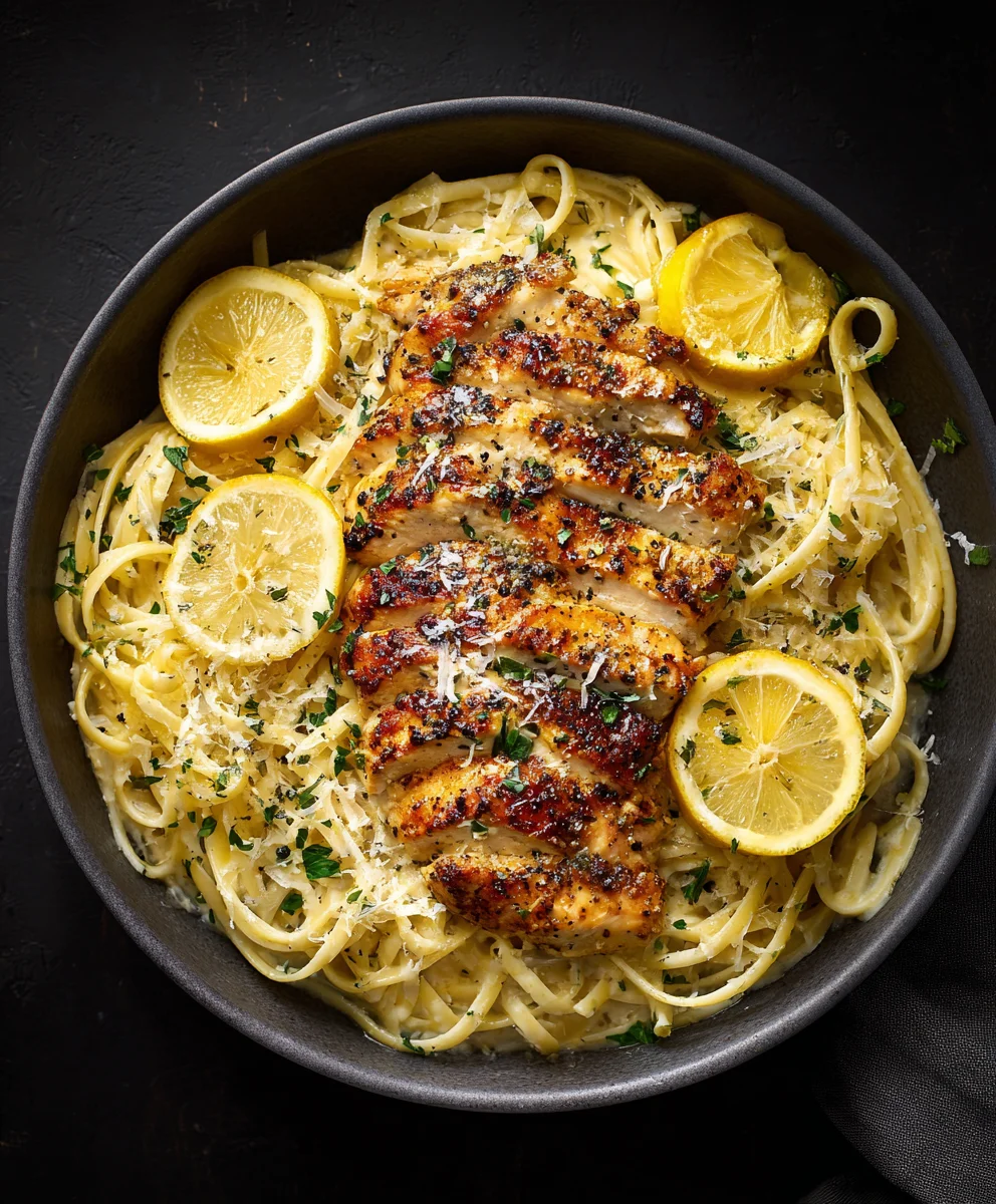 Zesty Lemon Chicken & Parmesan Linguine: Easy Dinner