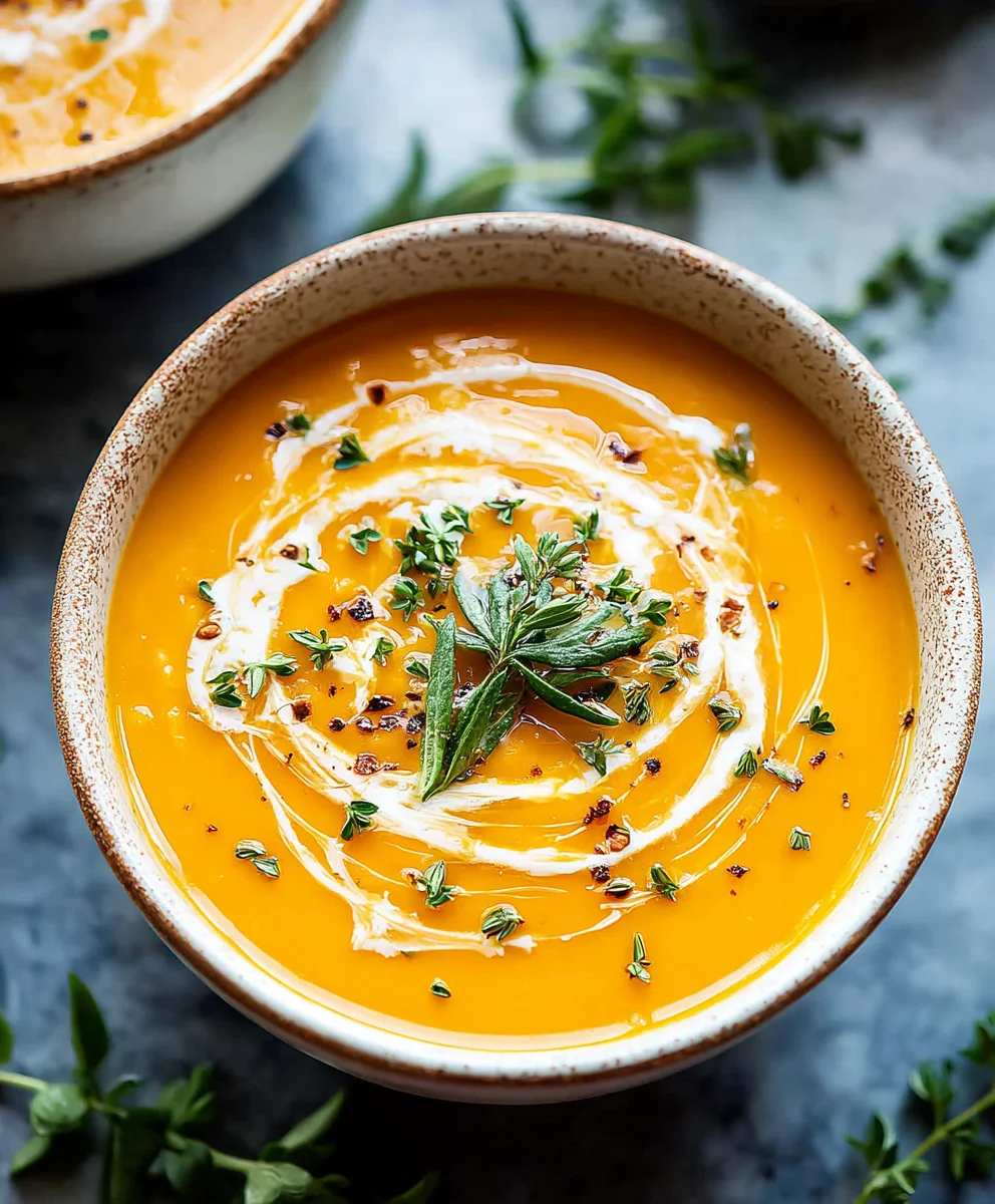 Creamy Butternut Squash Sweet Potato Soup - Simple & Healthy