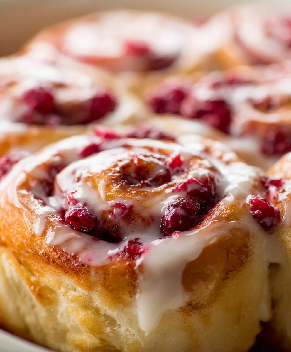 Heavenly Soft Gooey Blackberry Raspberry Sweet Rolls
