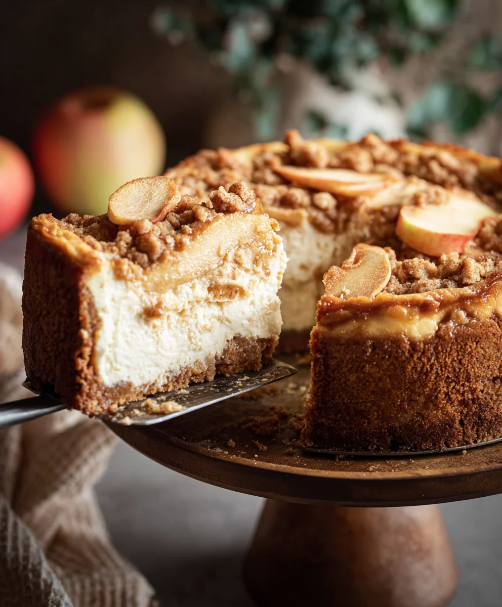 Apple Crum extractble Cheesecake