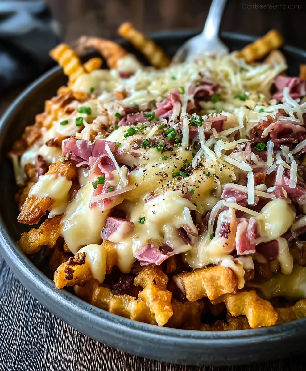 Loaded Reuben Fries: Beef, Sauerkraut & Creamy Dressing