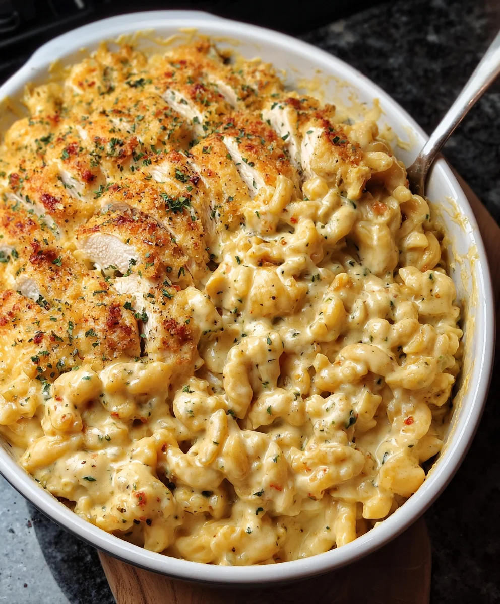 Crave-Worthy Parmesan Garlic Chicken Mac & Cheese Recipe
